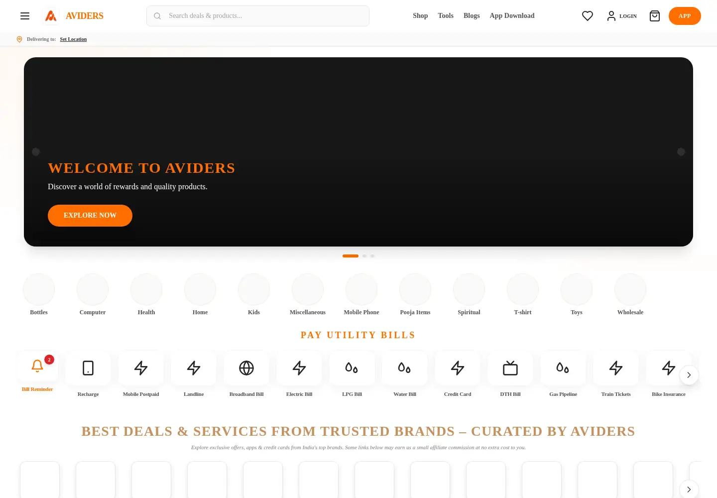 Screenshot of aviders.com