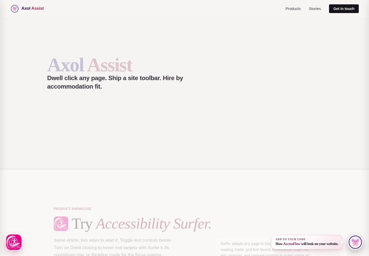 Screenshot of axolassist.com