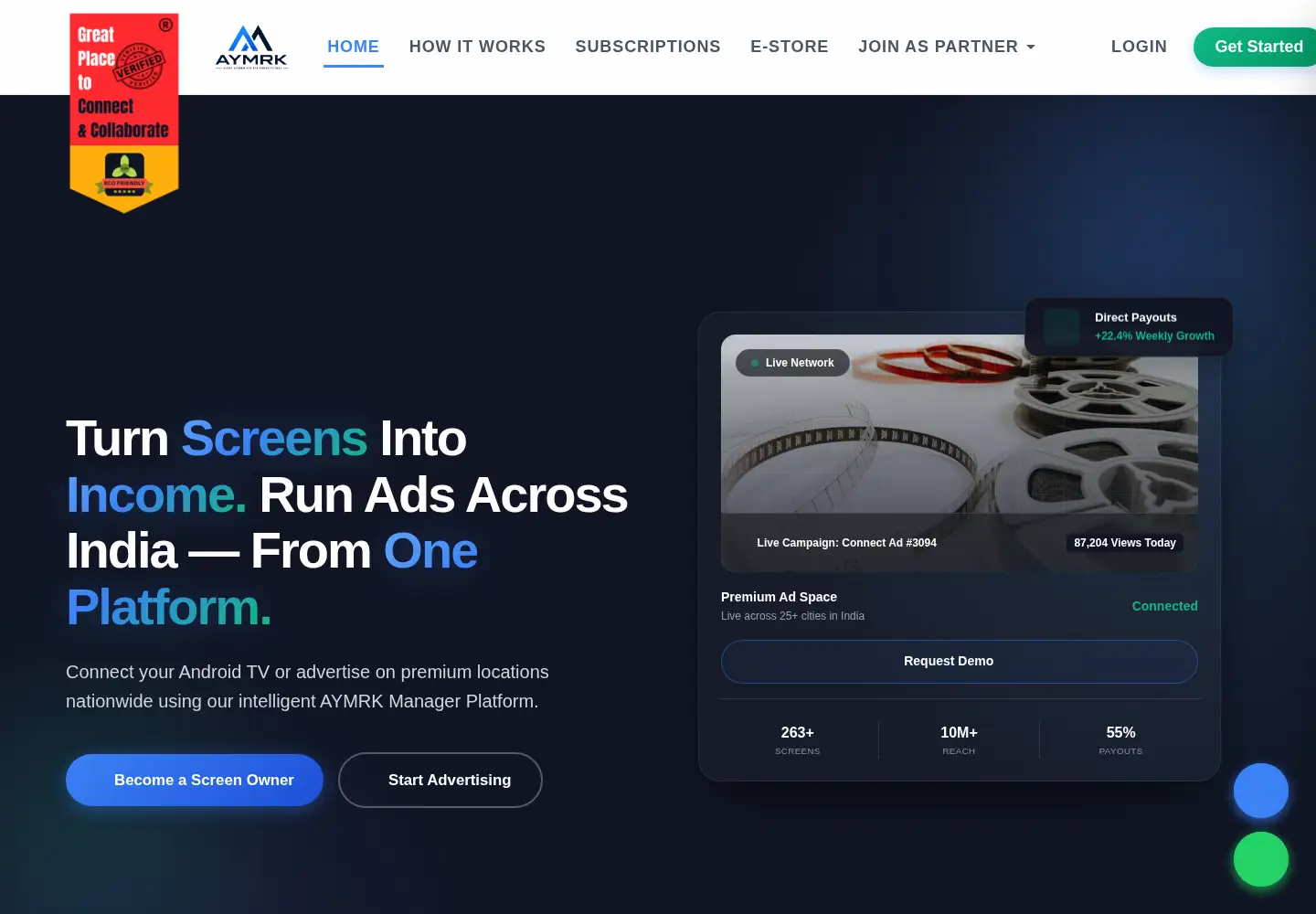 Screenshot of aymrk.com