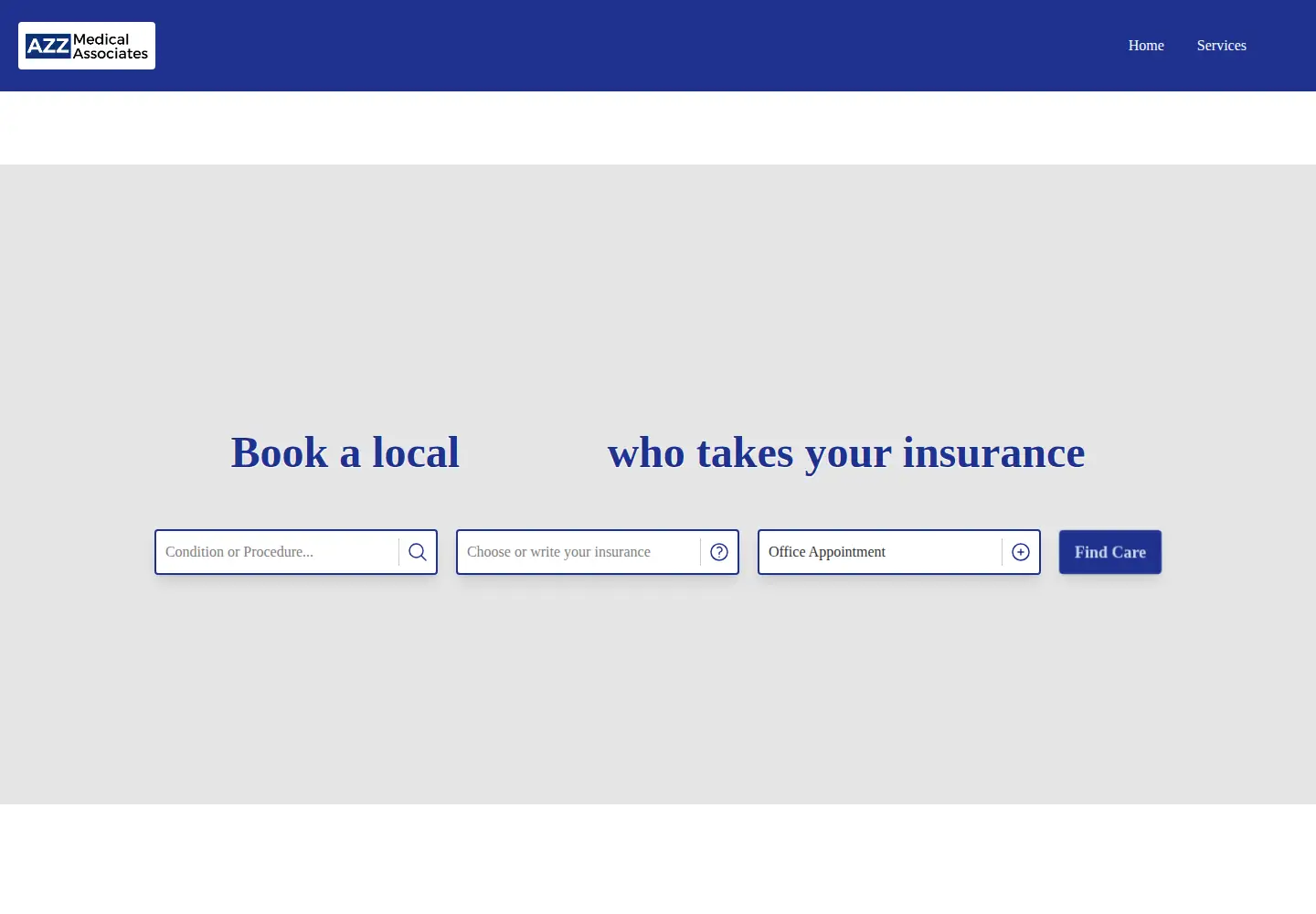 Captured homepage of azzappointments.com in the current scan