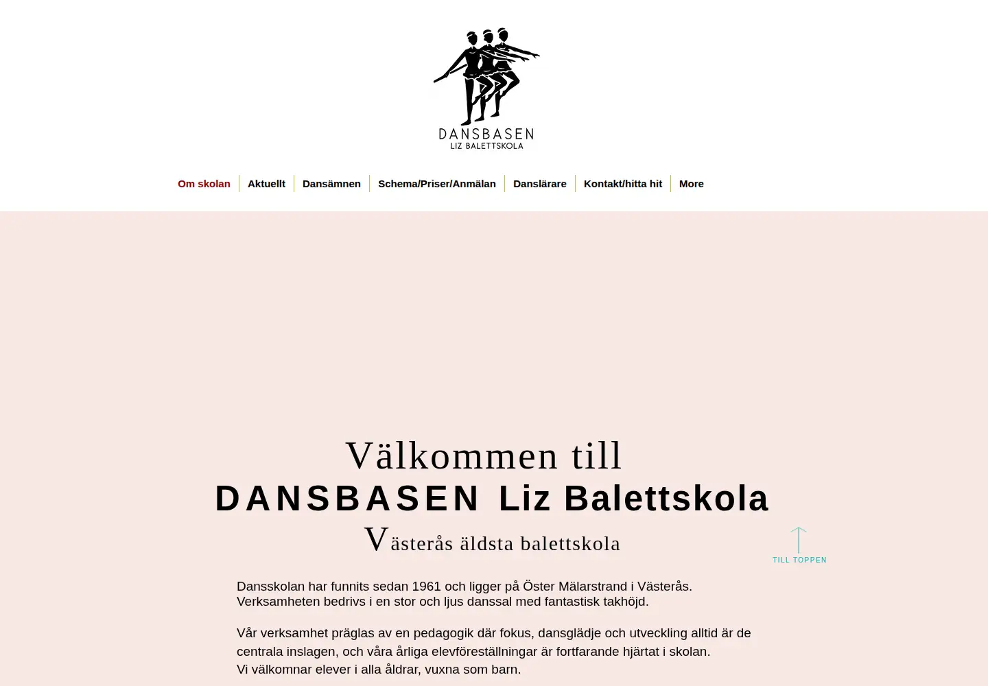 Captured homepage of balettskolan.com in the current scan
