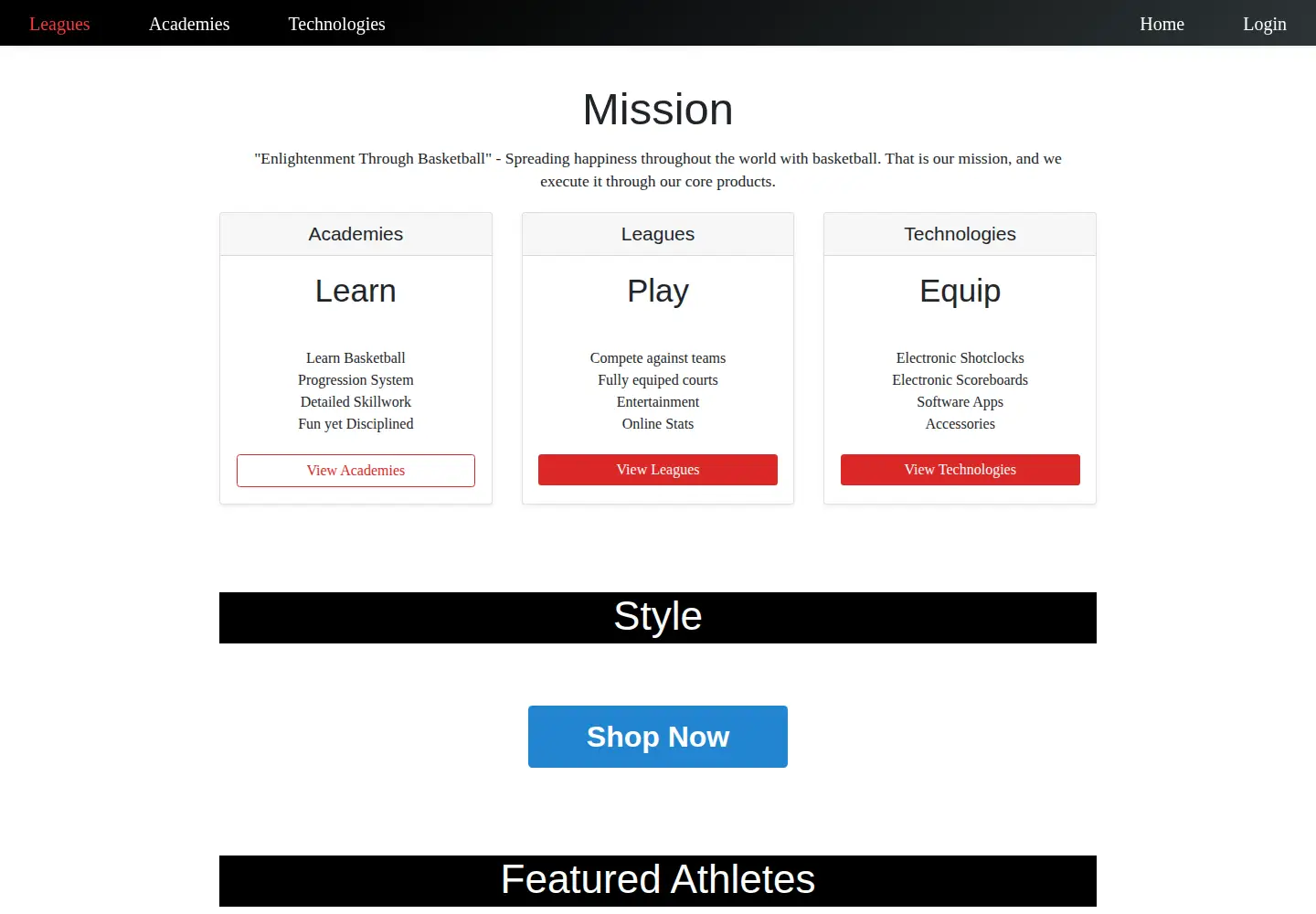 Screenshot of basketballtemple.com