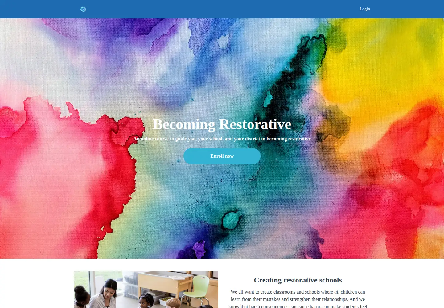 Screenshot of becomingrestorative.com