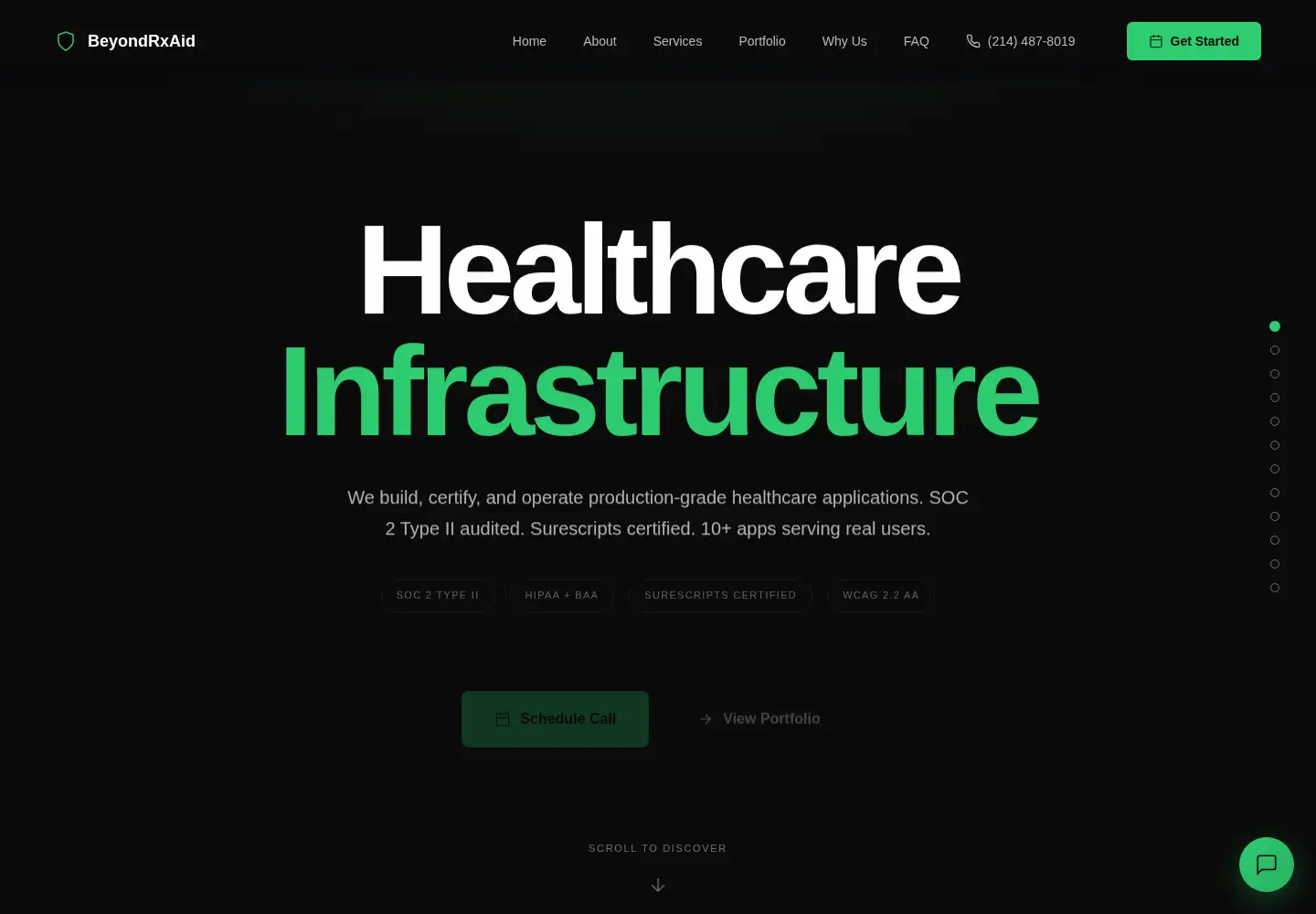 Captured homepage of beyondrxaid.com in the current scan
