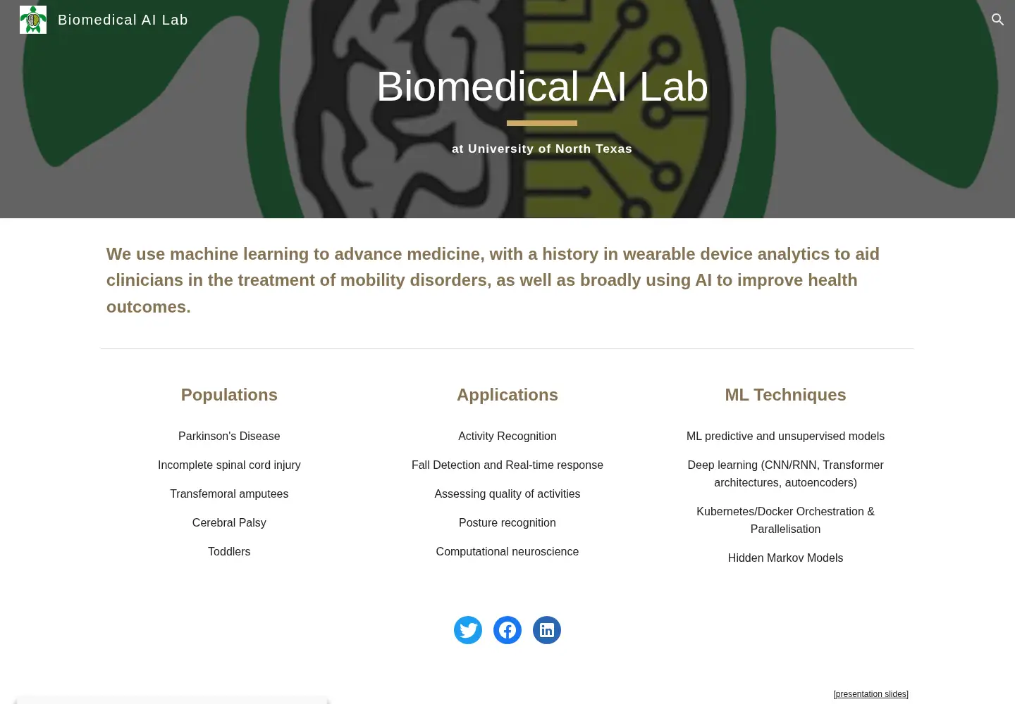 Captured homepage of biomed-ai.com in the current scan