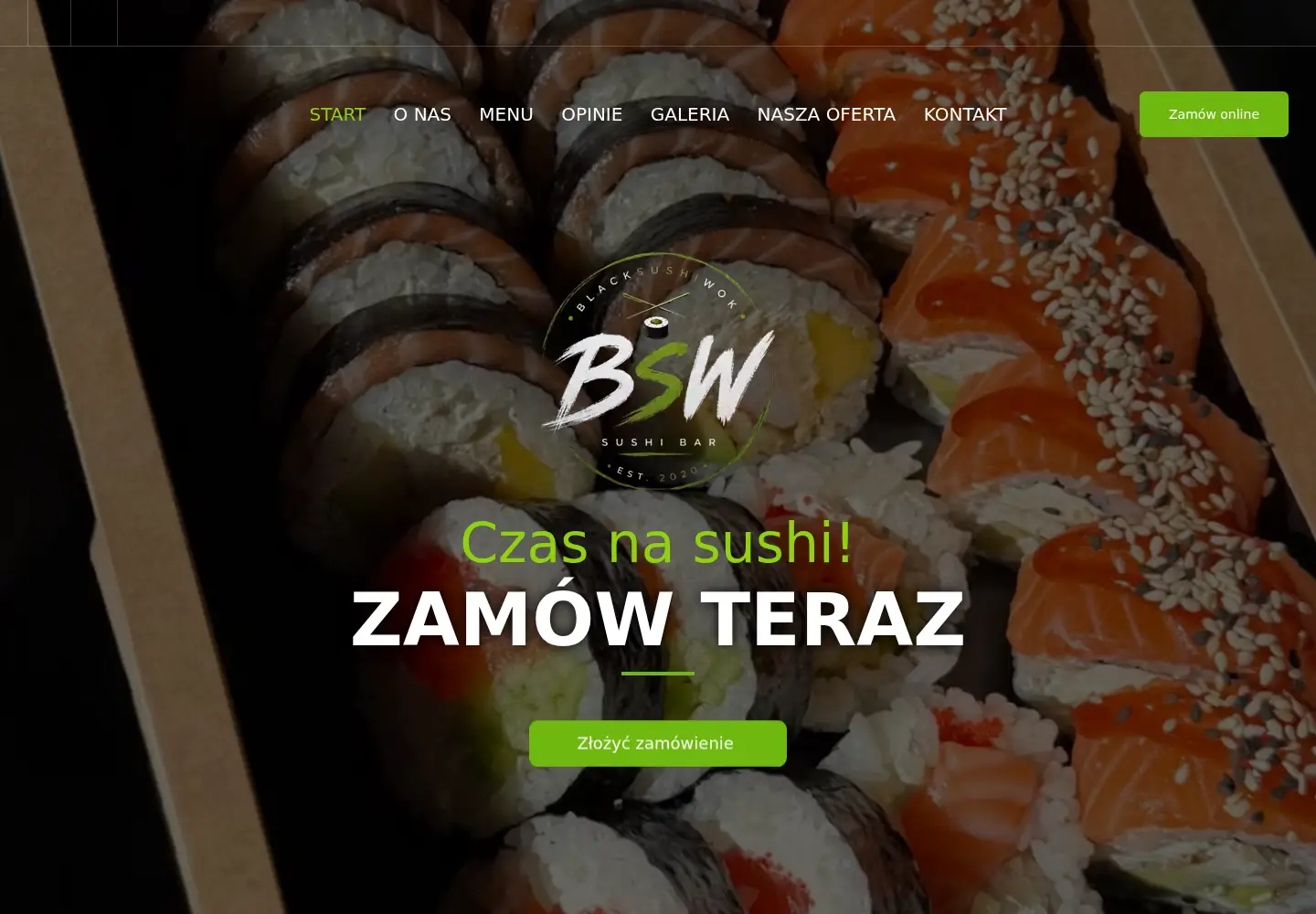 Screenshot of blacksushiwok.com