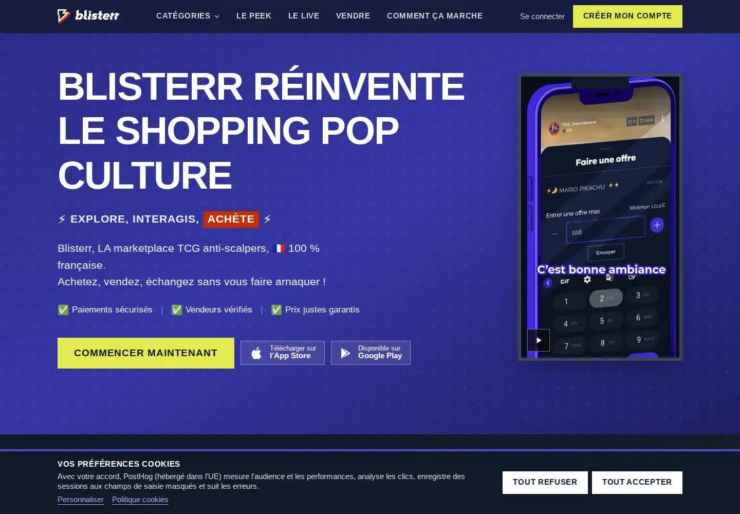 Screenshot of blisterr.com