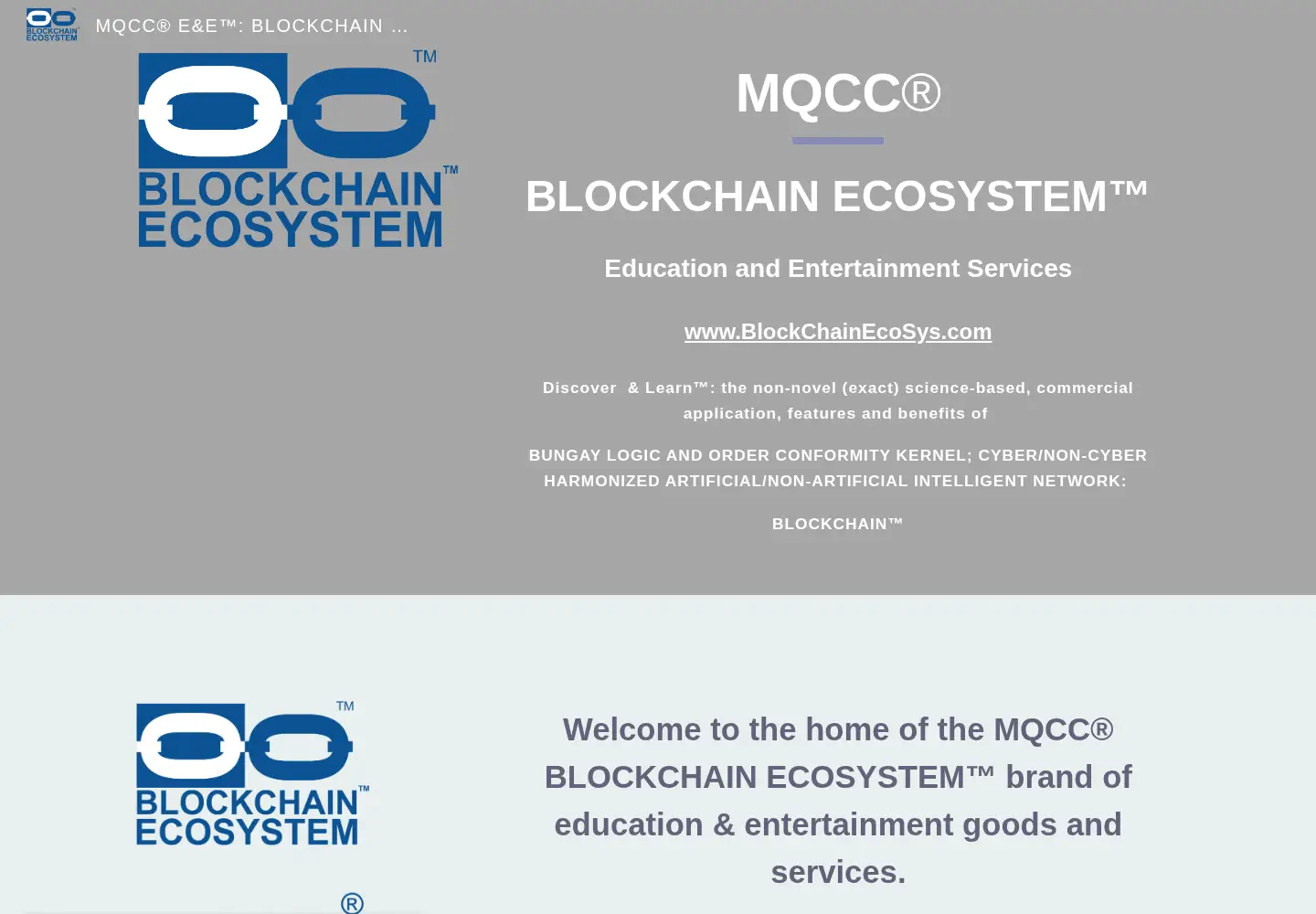 Captured homepage of blockchainecosys.com in the current scan