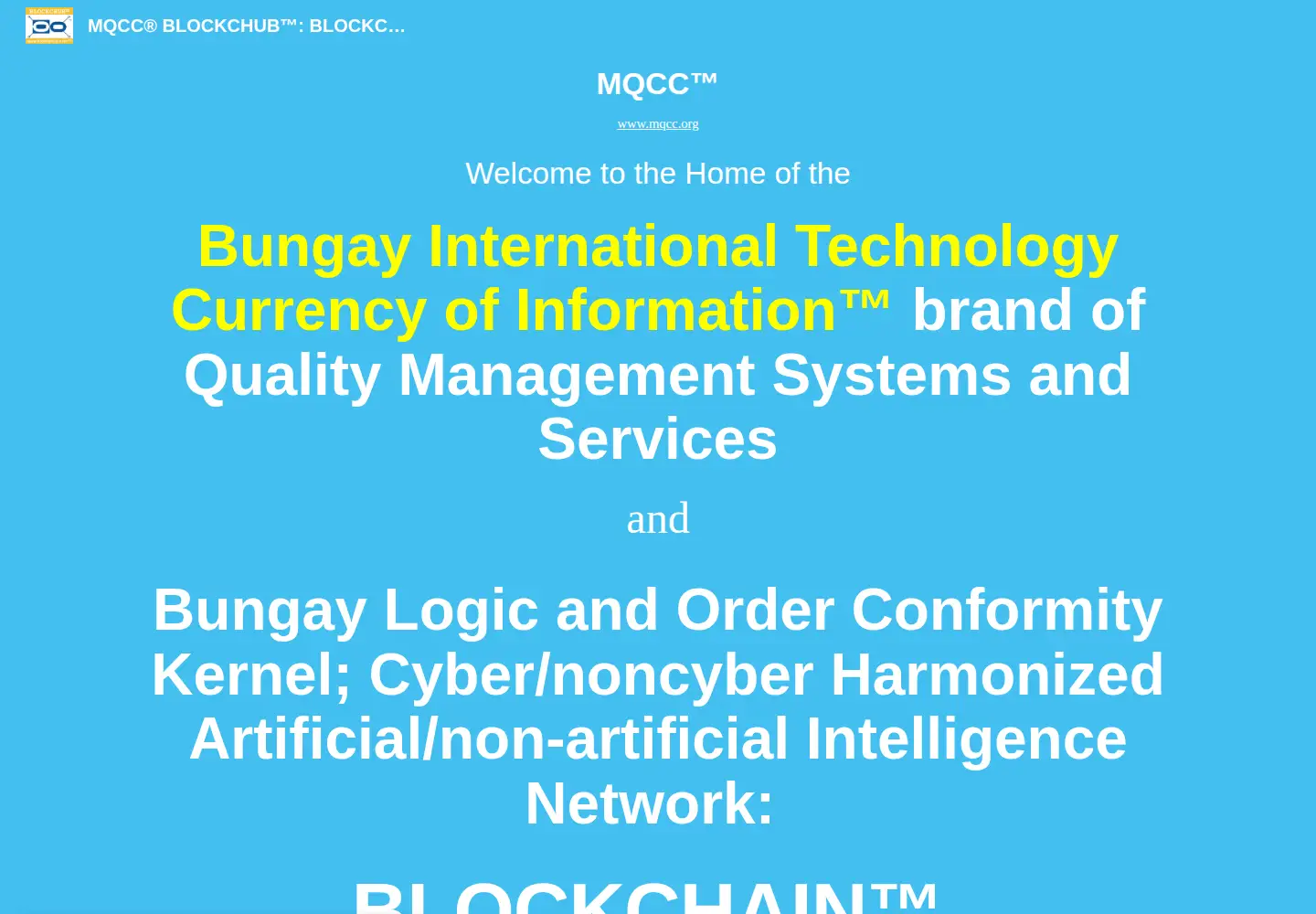 Screenshot of blockchainqms.com