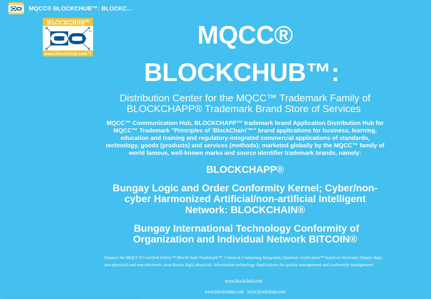 Captured homepage of blockchub.com in the current scan