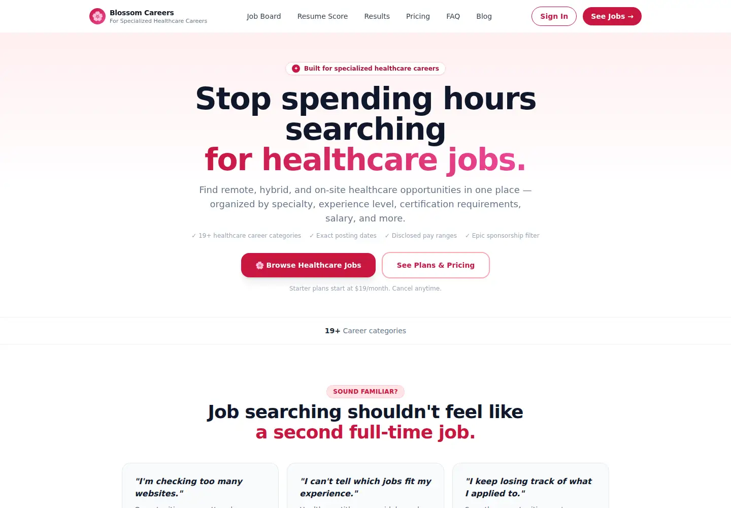 Screenshot of blossom-careers.com