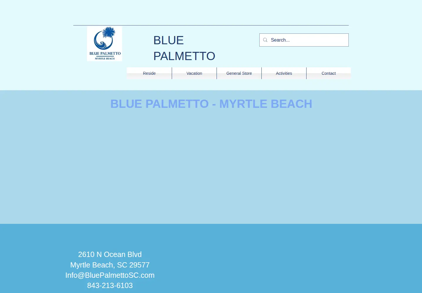 Captured homepage of bluepalmettosc.com in the current scan