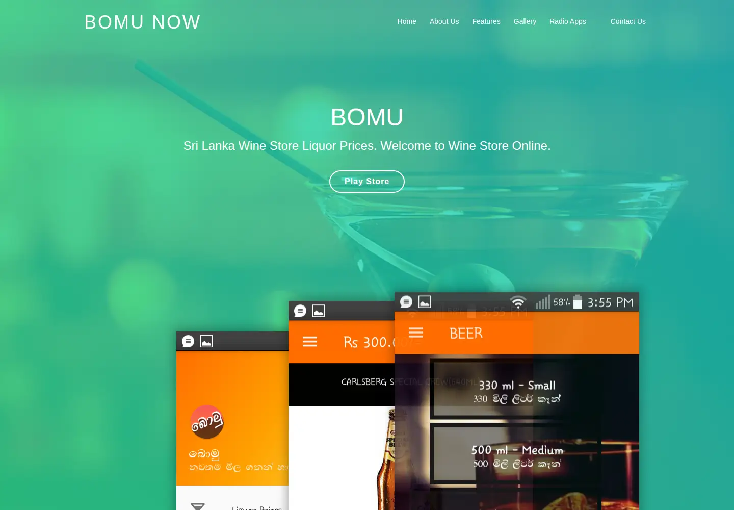 Captured homepage of bomunow.com in the current scan