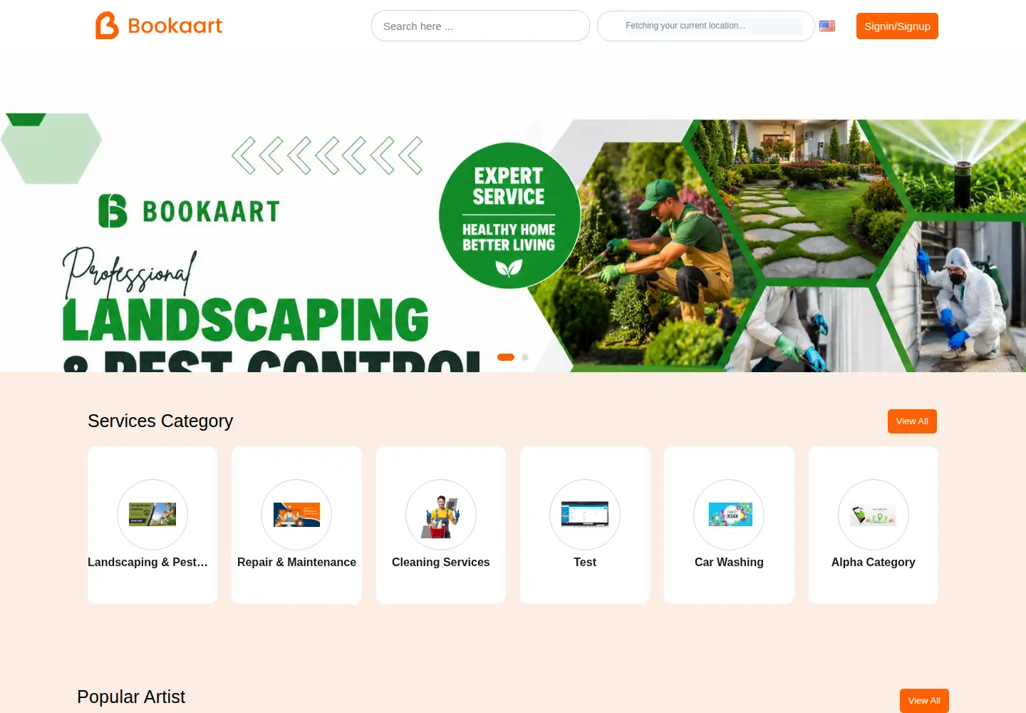 Screenshot of bookaart.com