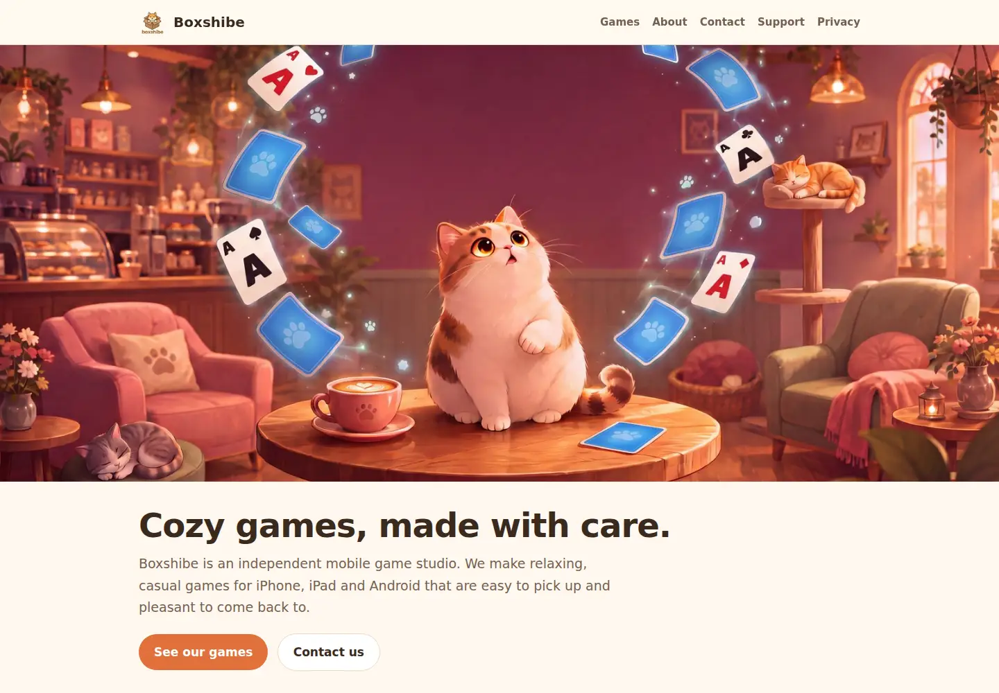 Screenshot of boxshibe.com