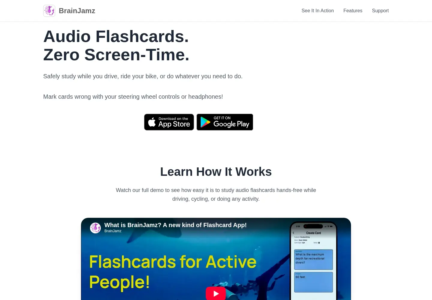 Screenshot of brainjamz.com