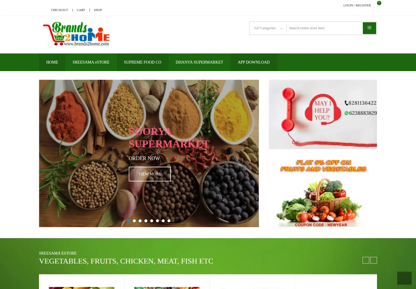 Screenshot of brands2home.com