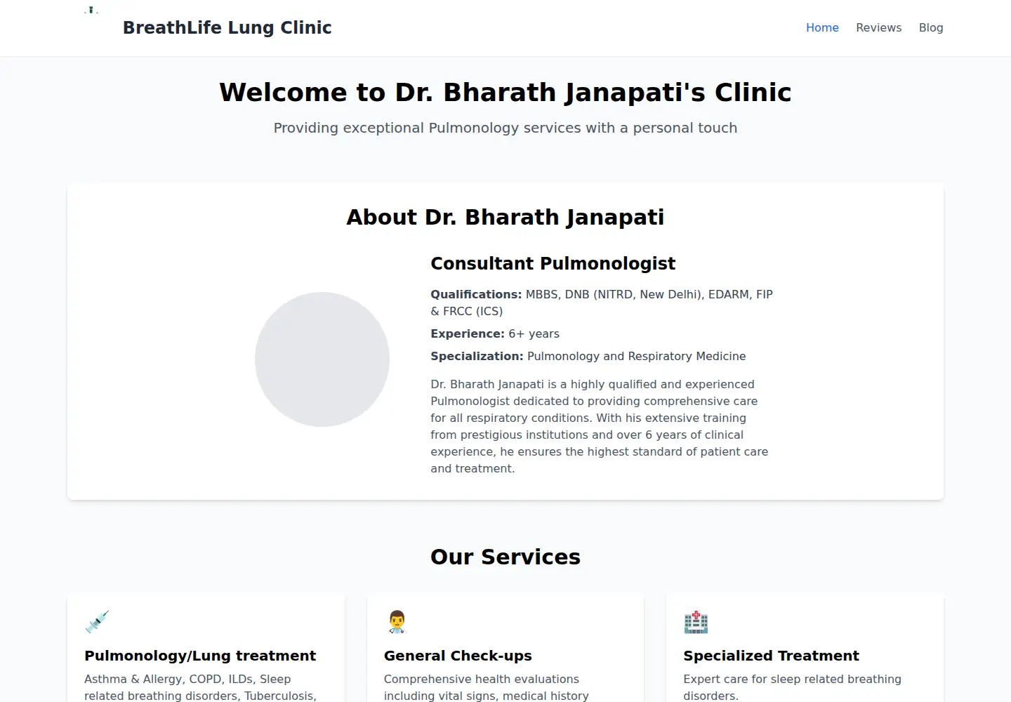 Screenshot of breathlifelungclinic.com