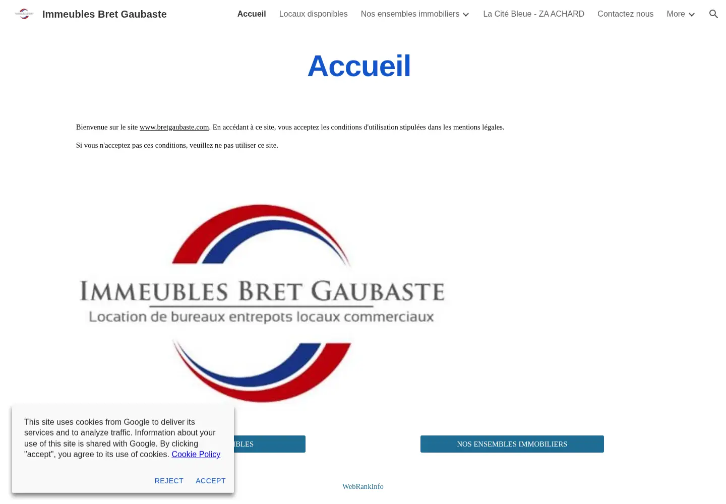 Captured homepage of bretgaubaste.com in the current scan