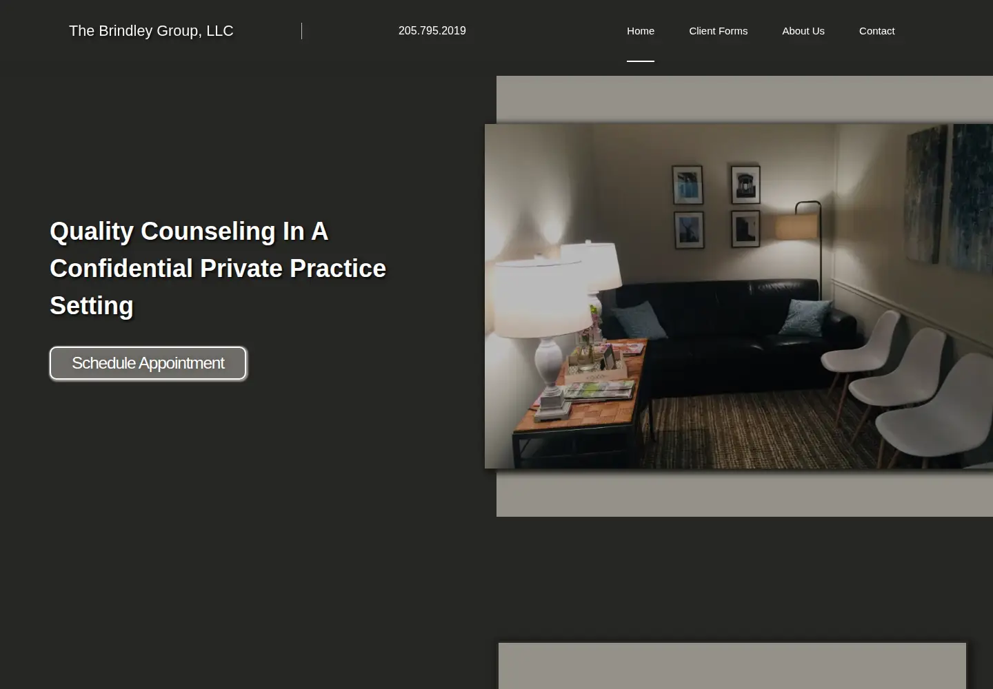 Captured homepage of brindleygroup.com in the current scan