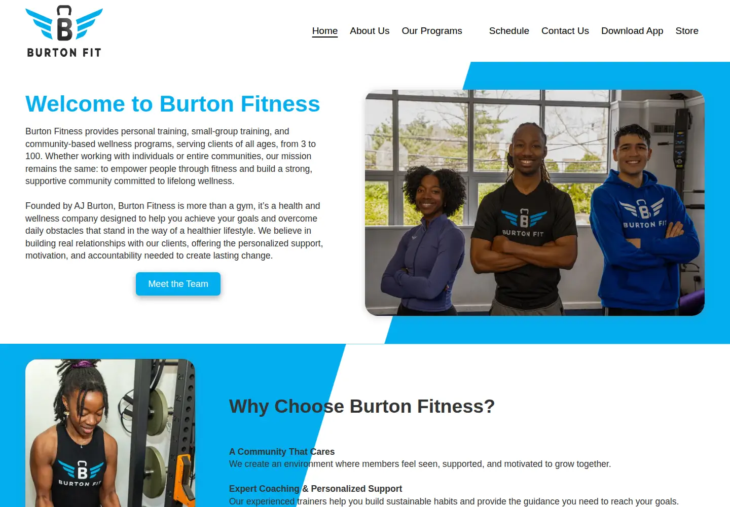 Screenshot of burtonfit.com
