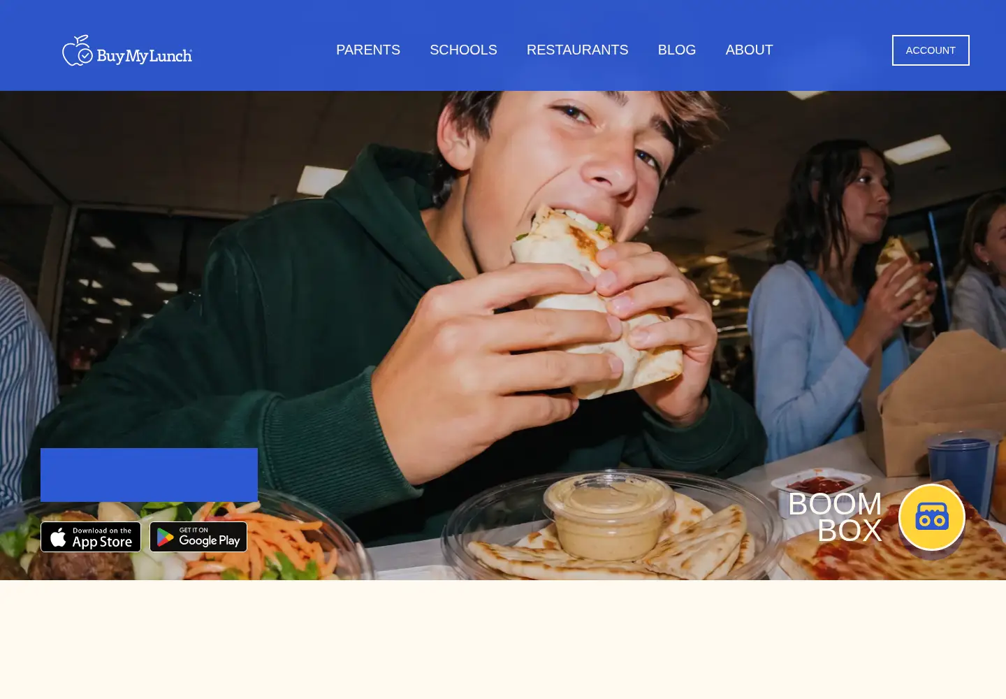 Captured homepage of buymylunch.com in the current scan