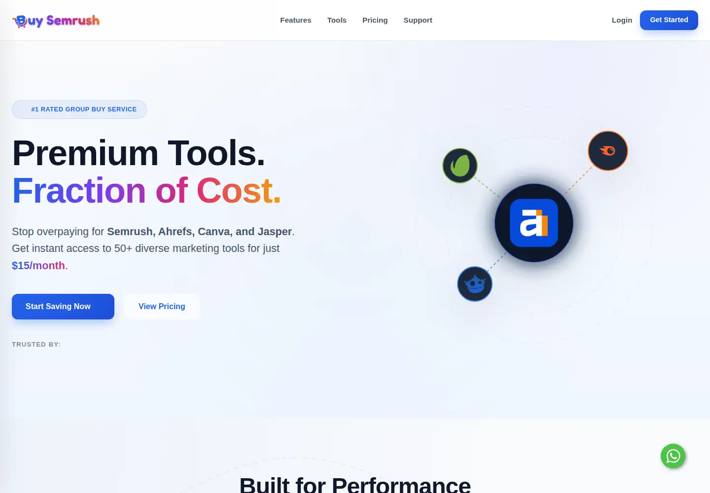 Screenshot of buysemrush.com