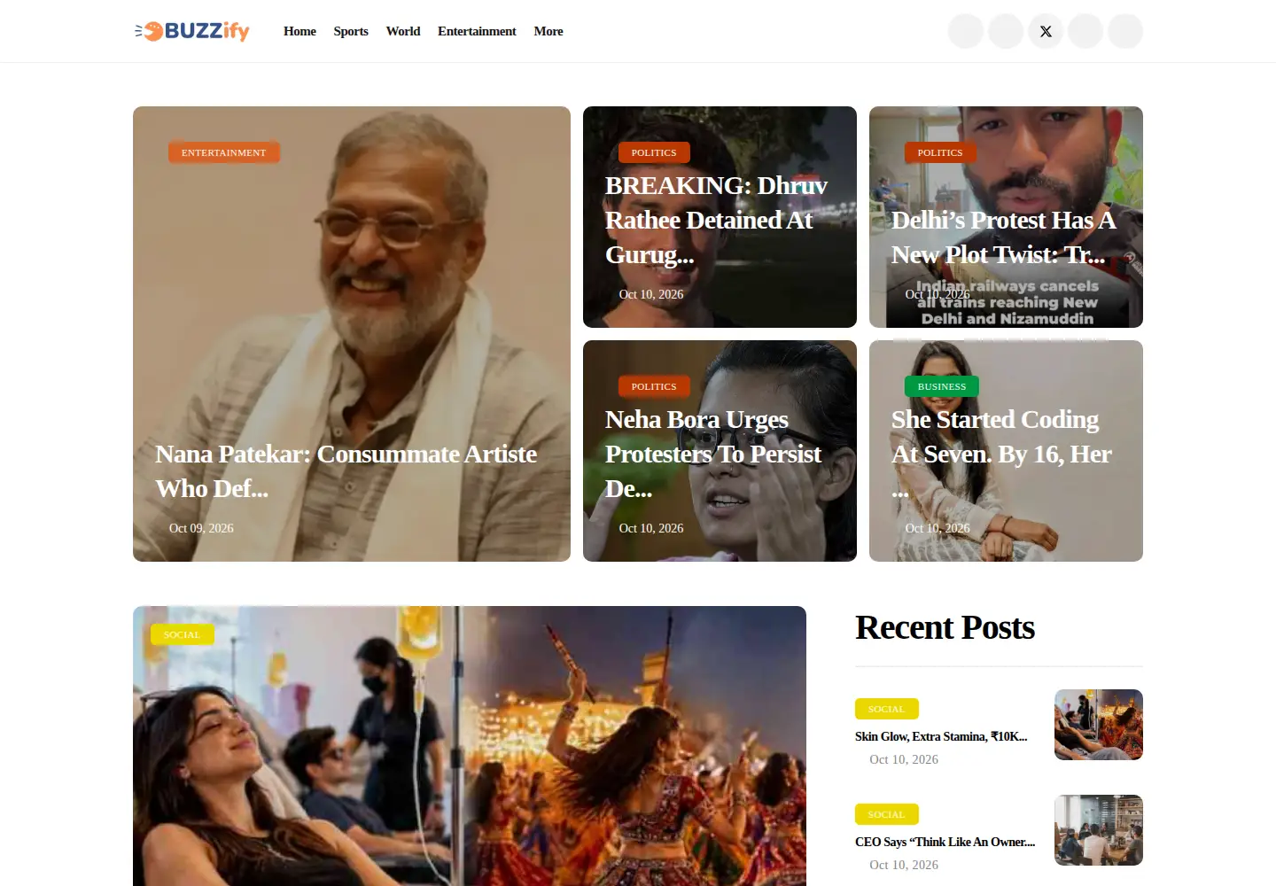 Captured homepage of buzzifyhub.com in the current scan