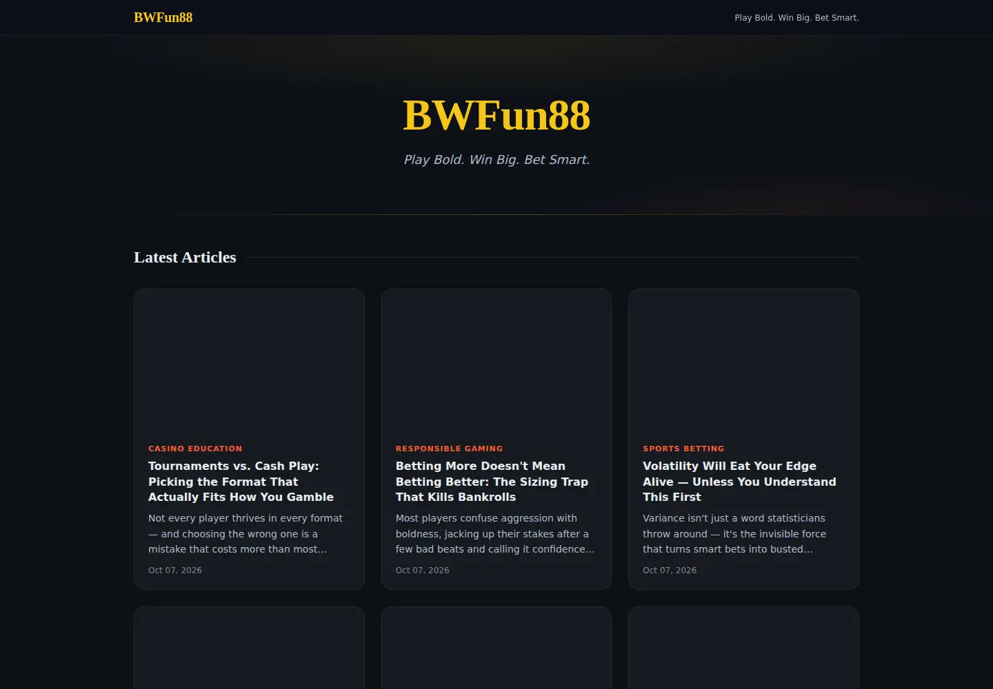 Screenshot of bwfun88.com