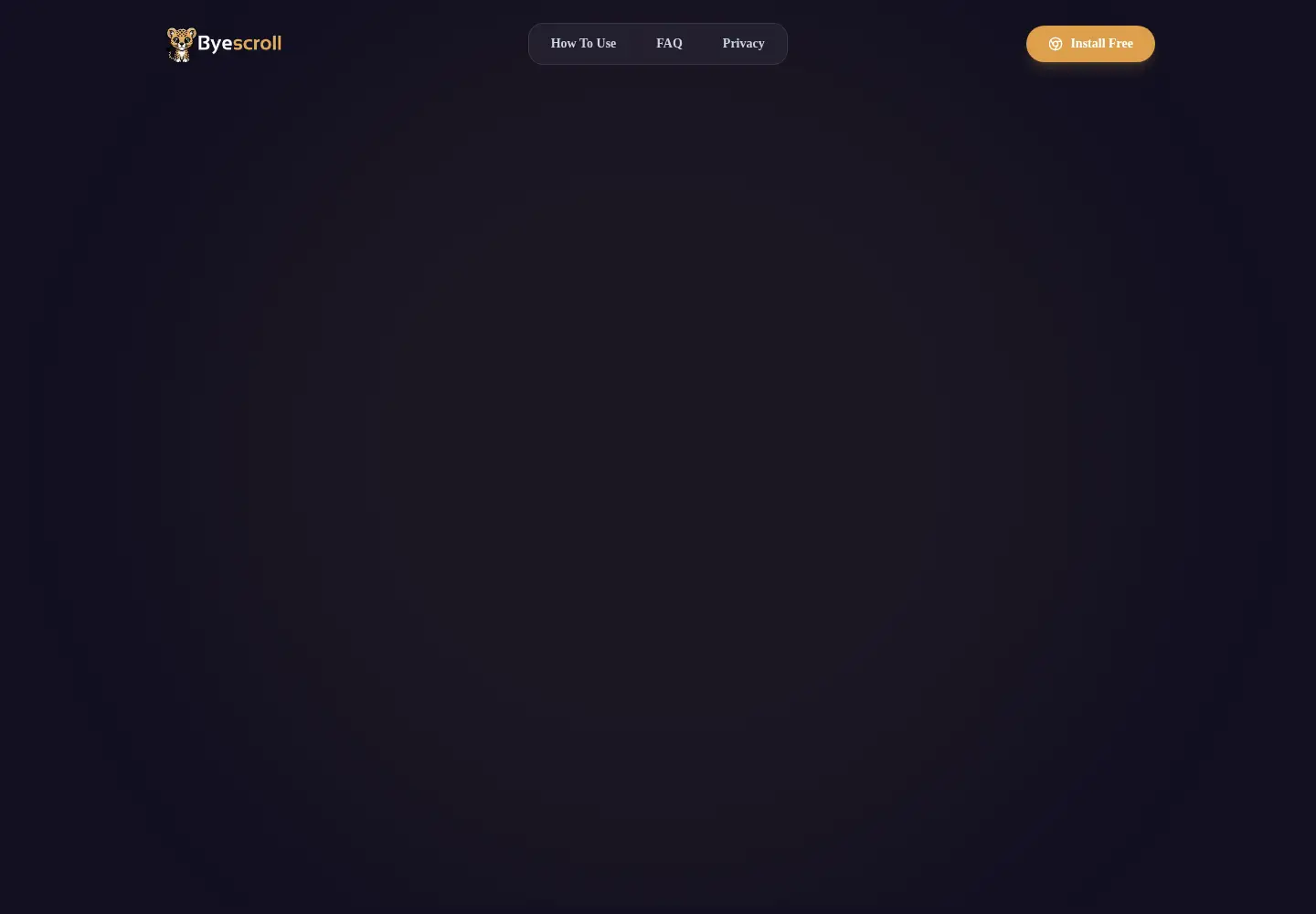 Screenshot of byescroll.com