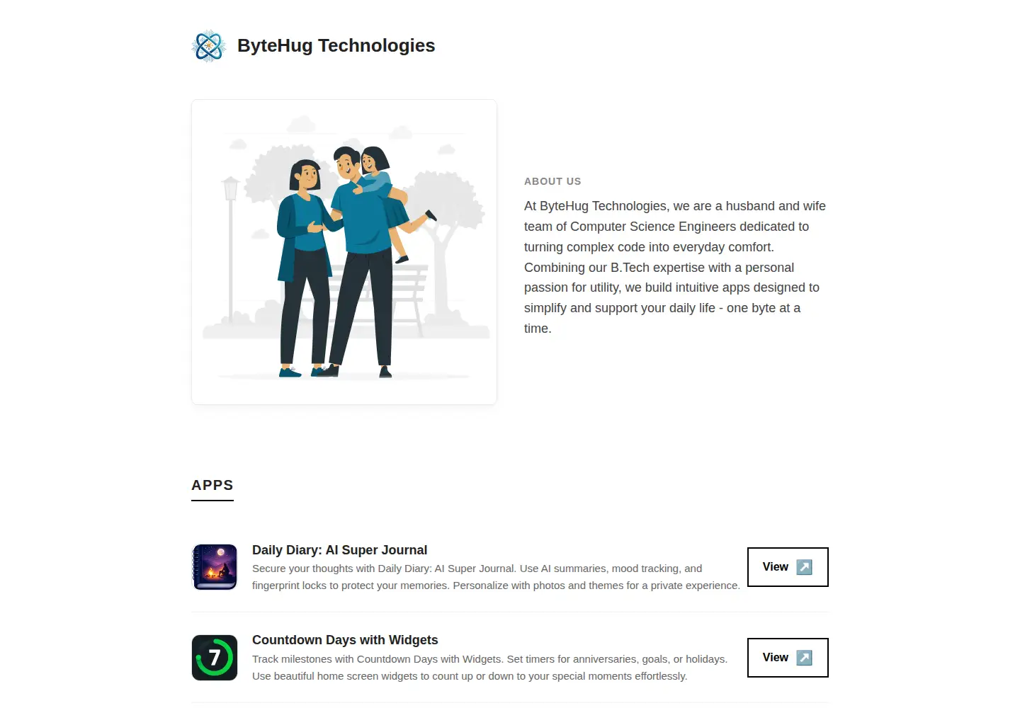 Screenshot of bytehug.com