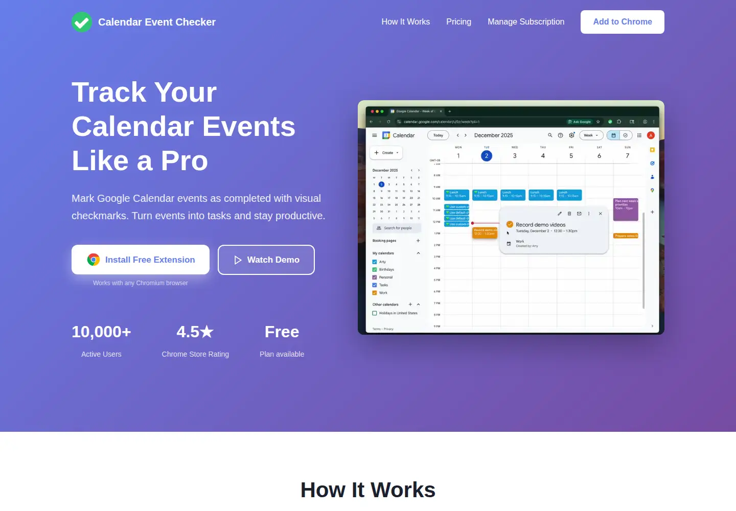 Screenshot of calcheckr.com