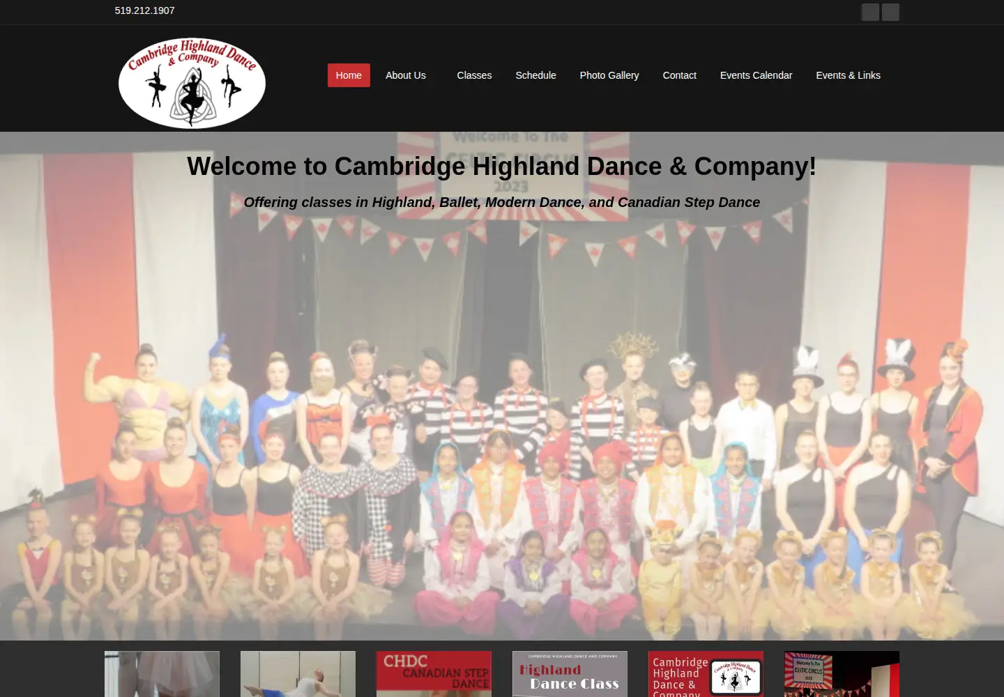 Screenshot of cambridgehighlanddancers.com