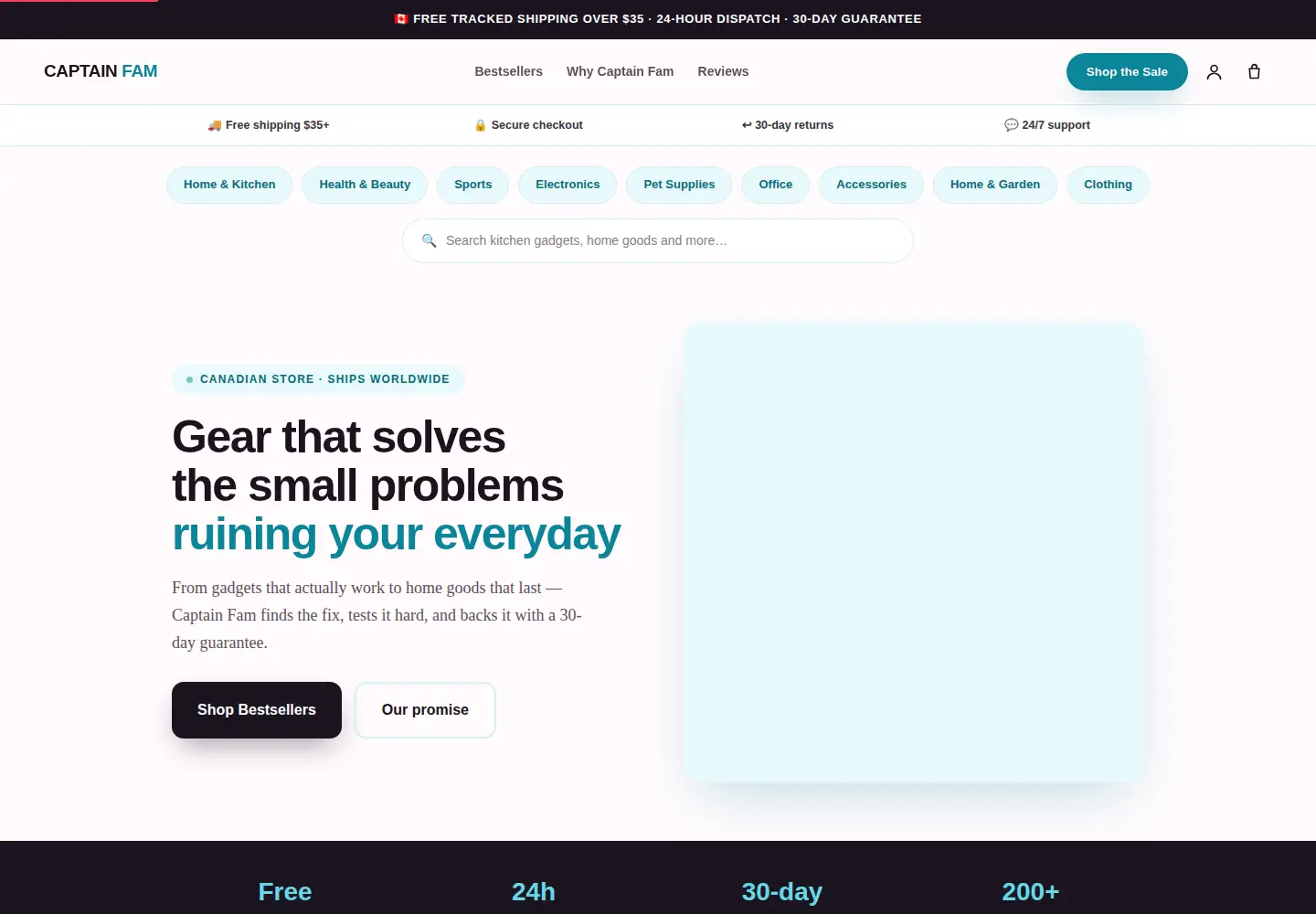 Screenshot of captainfam.com