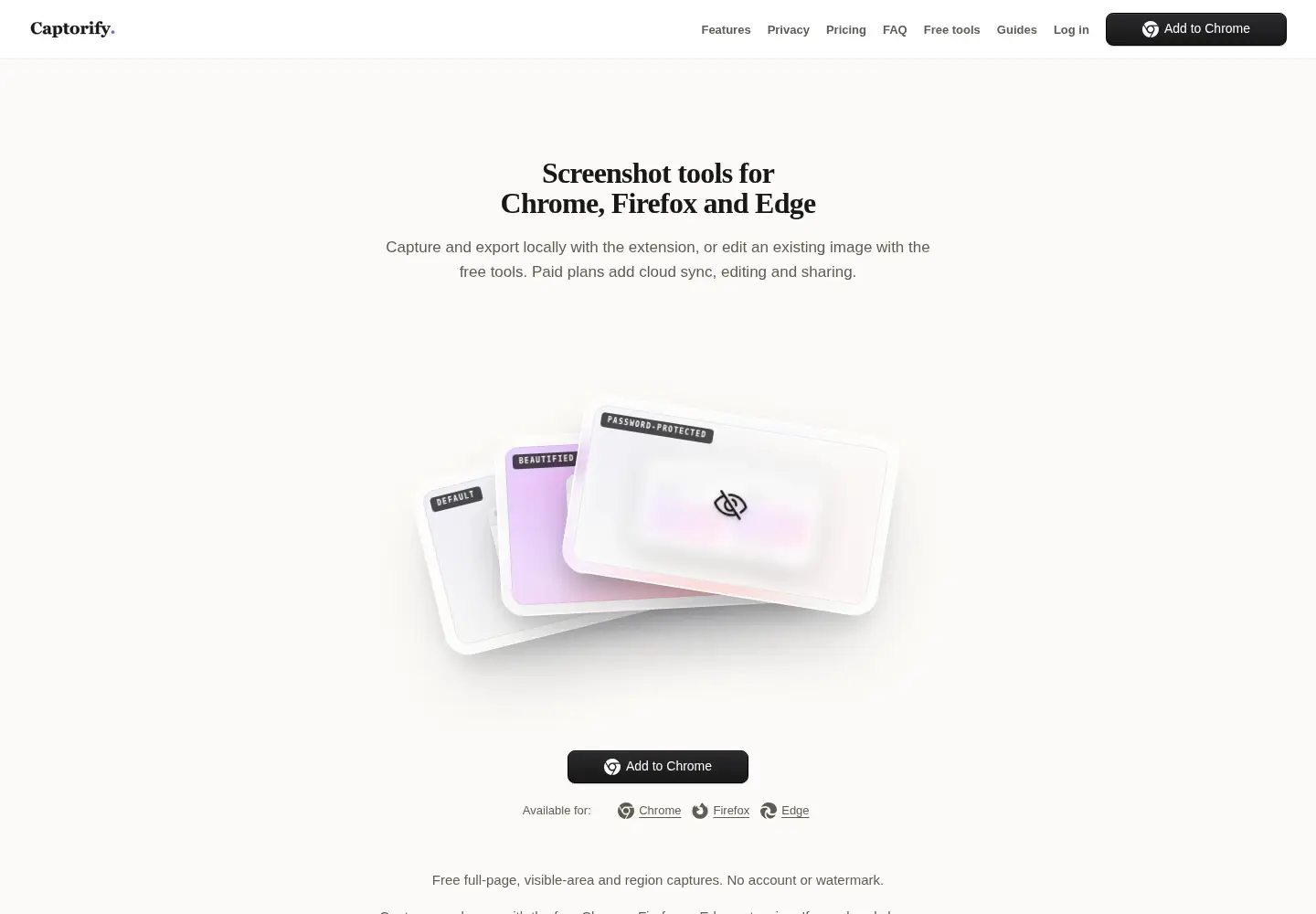 Screenshot of captorify.com