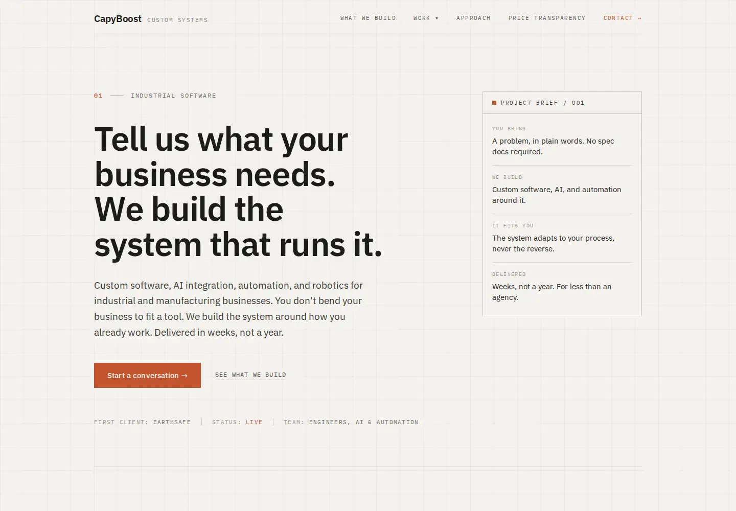 Captured homepage of capyboost.com in the current scan