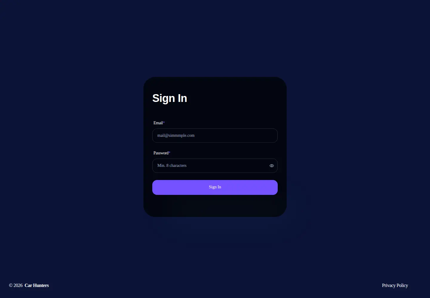 Screenshot of carhunters.com