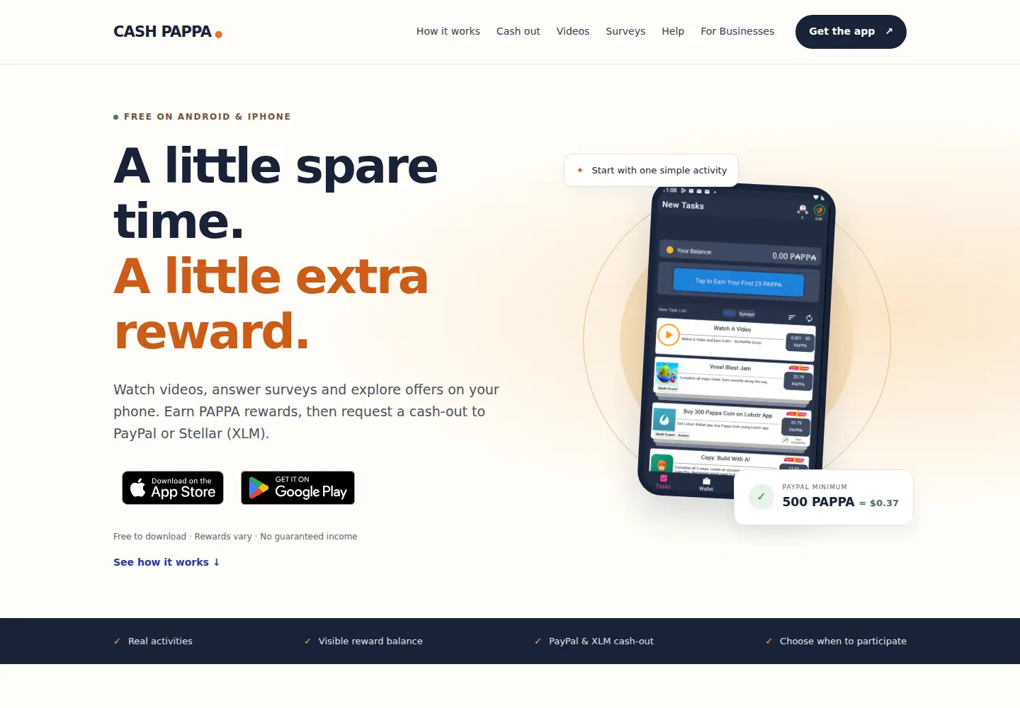 Screenshot of cashpappa.com