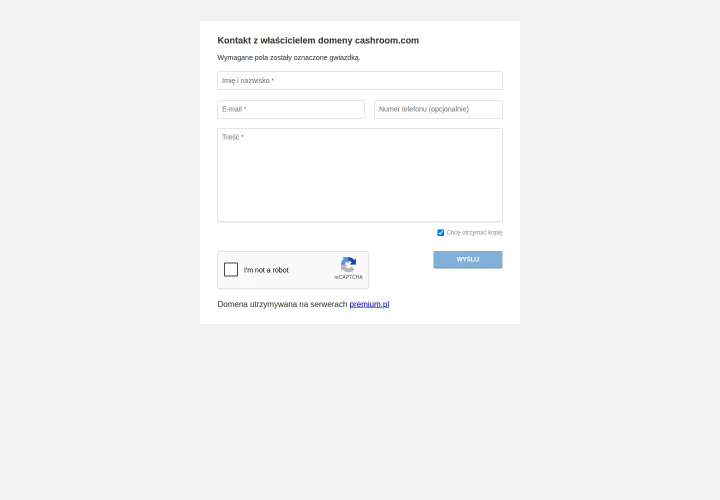 Captured homepage of cashroom.com in the current scan