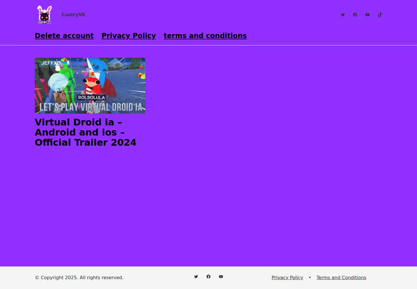 Captured homepage of castryve.com in the current scan