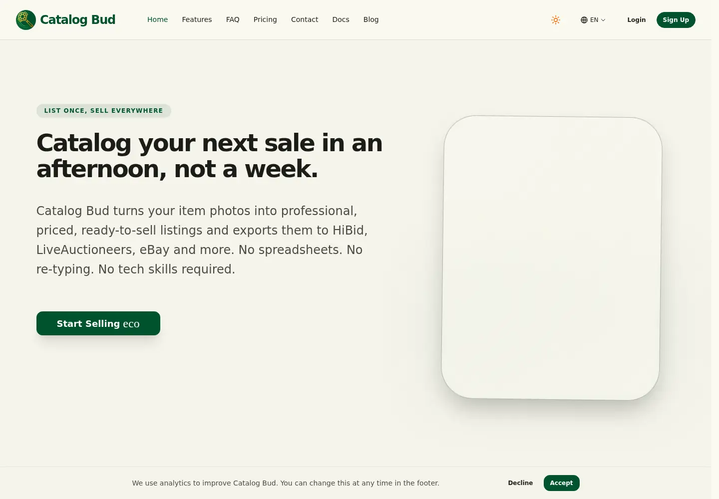 Screenshot of catalogbud.com