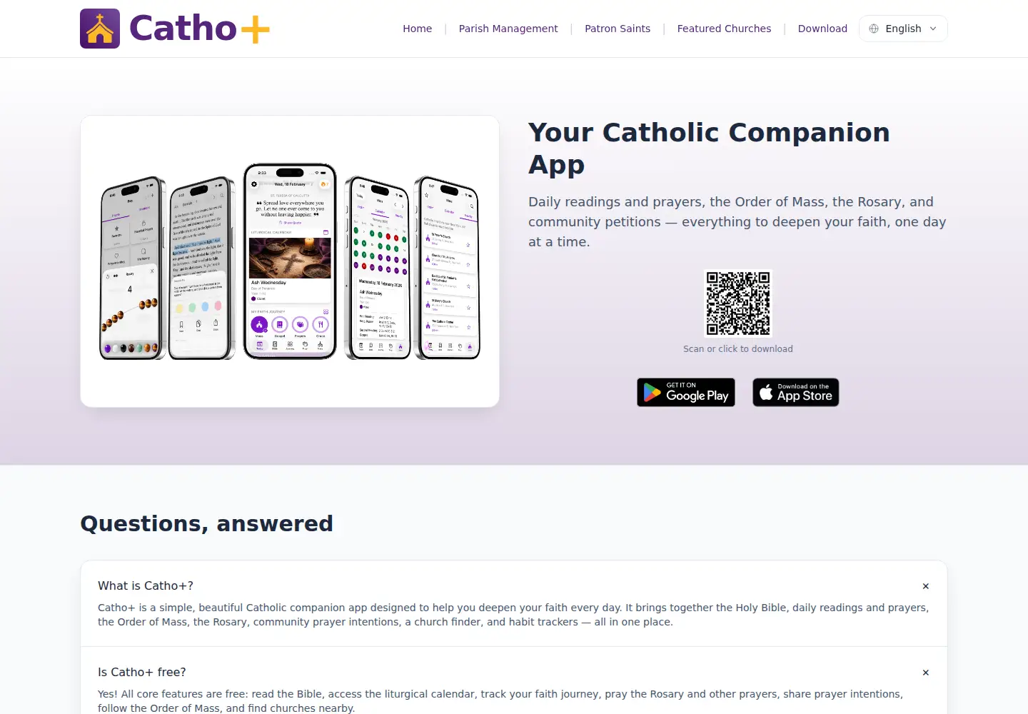Screenshot of cathoplus.com