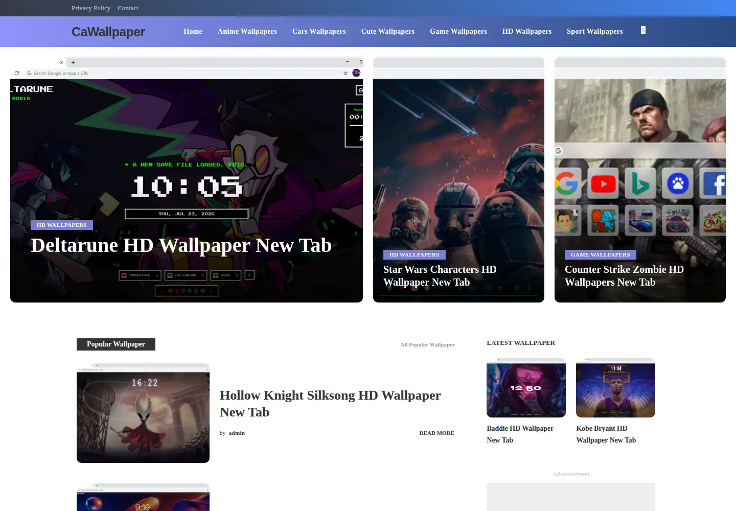 Screenshot of cawallpaper.com