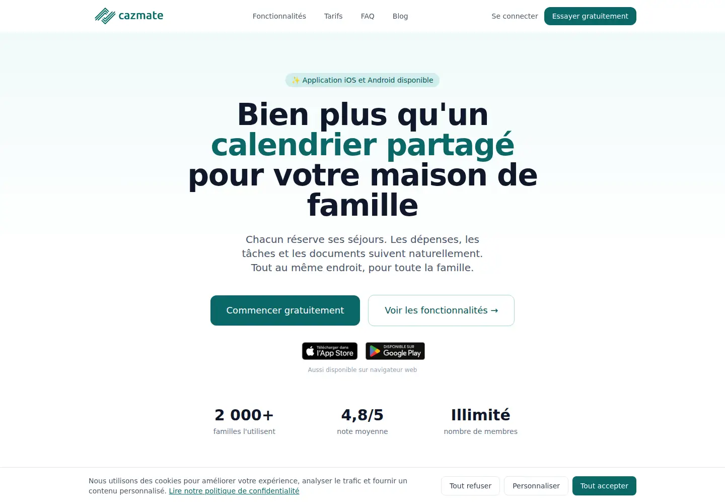 Screenshot of cazmate.com