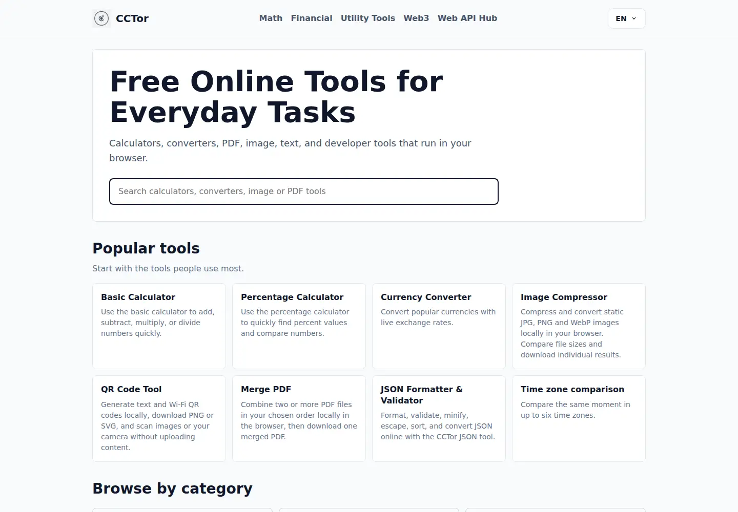 Screenshot of cctor.com