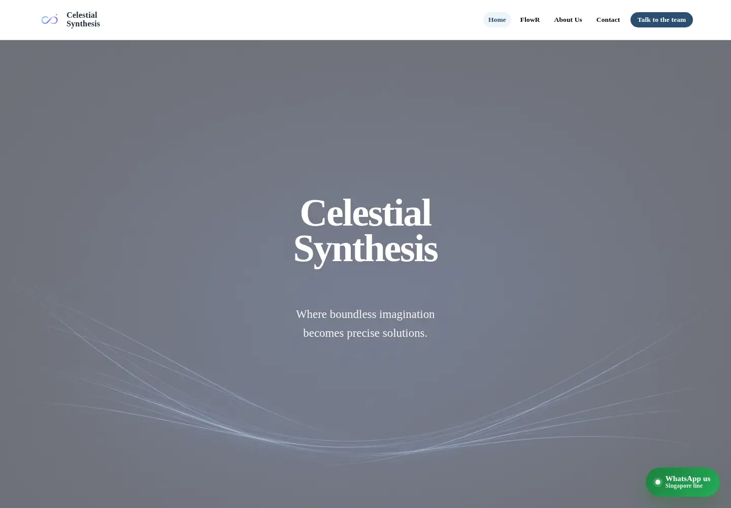 Captured homepage of celestialsynthesis.com in the current scan
