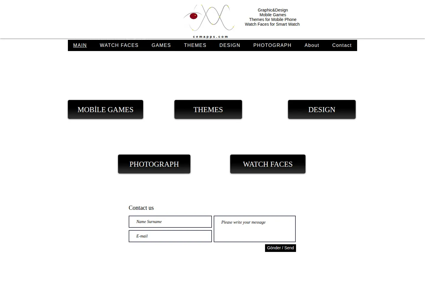Captured homepage of cemapps.com in the current scan