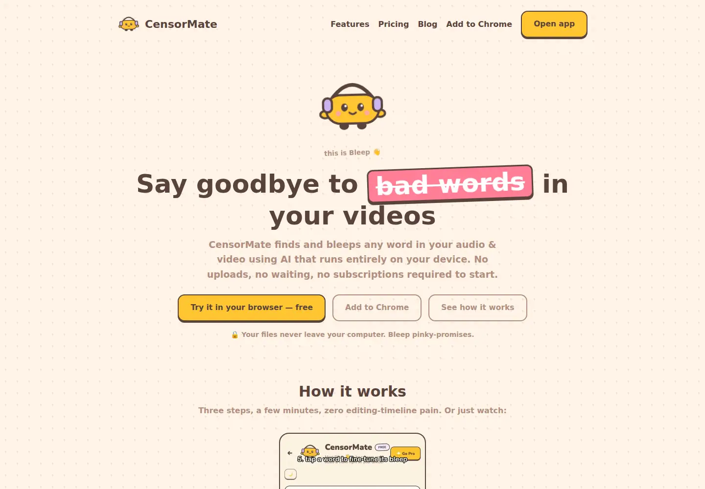 Screenshot of censormate.com