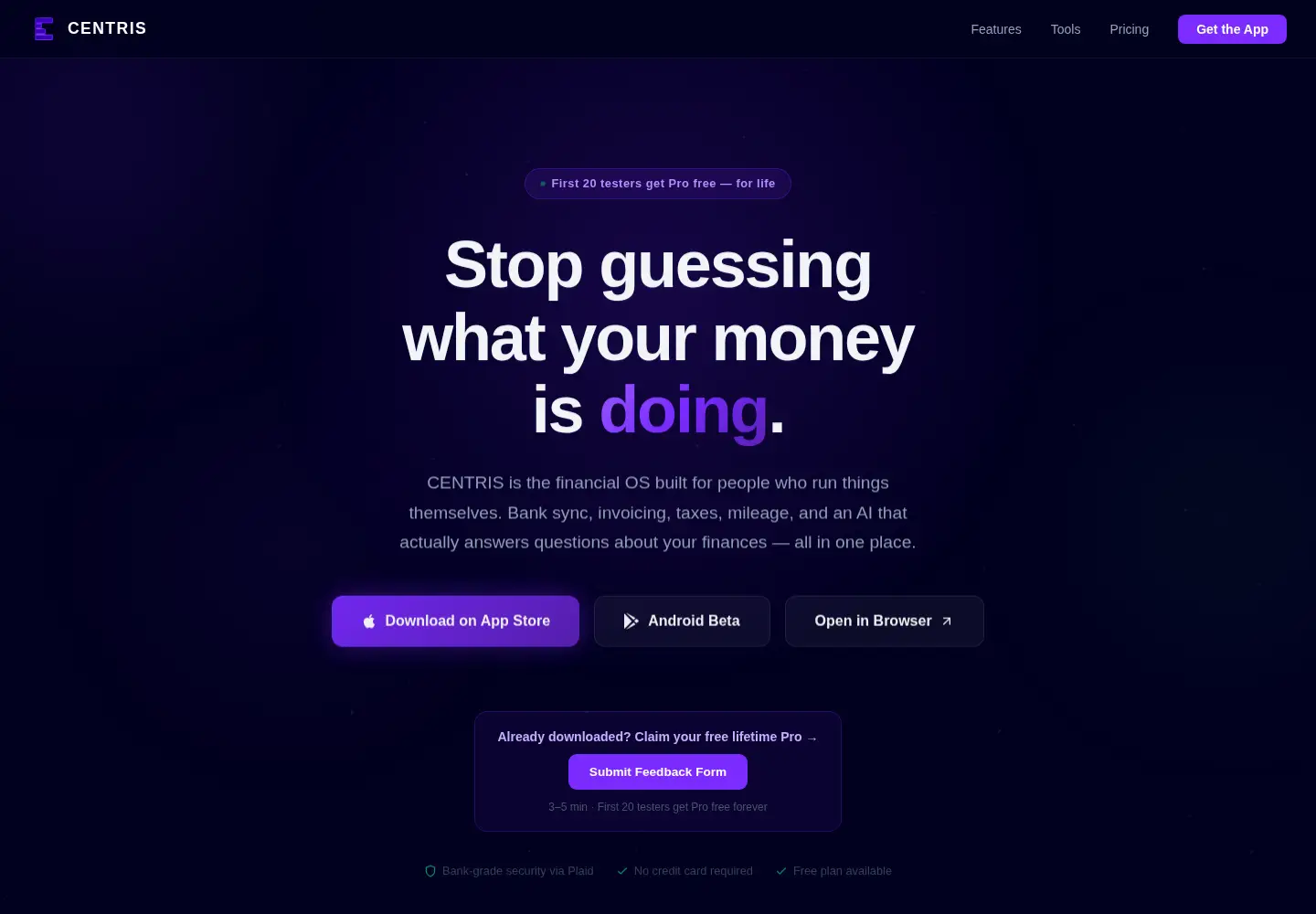 Screenshot of centrisfinance.com