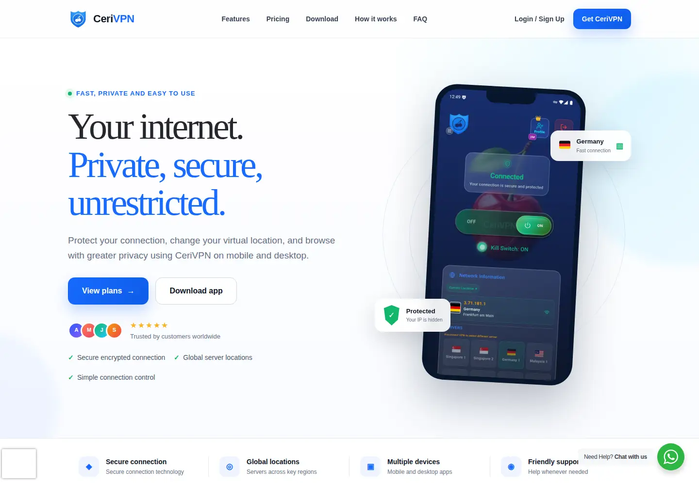 Screenshot of cerivpn.com